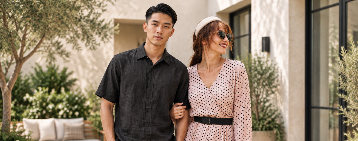 Everyday Essentials collection banner with two models