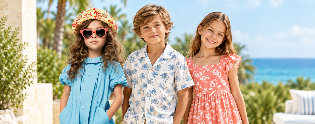 Kids collection banner based on product images