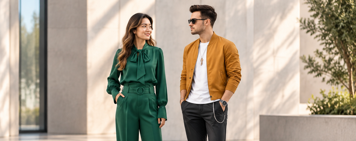 New Arrival collection banner with two models