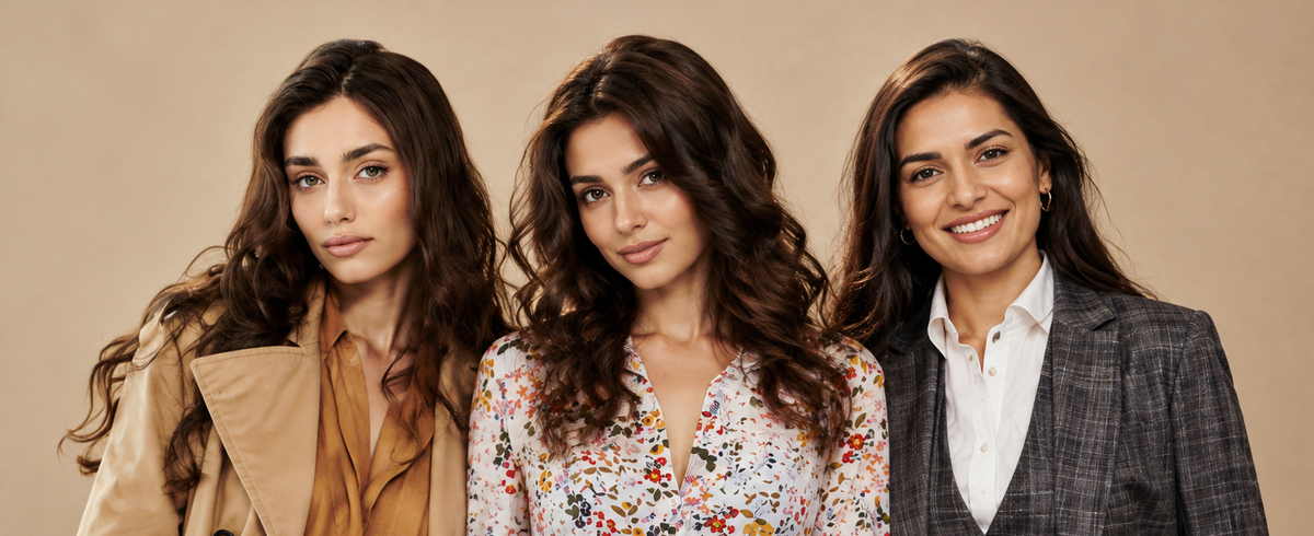 Women’s collection image with upper outfits visible