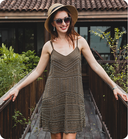 Boho Crochet Mini Dress