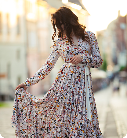 Classic Floral Maxi Dress