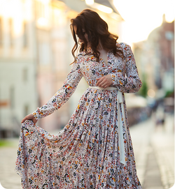 Classic Floral Maxi Dress