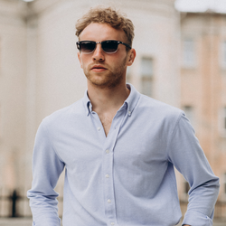 Men's Light Blue Casual Shirt
