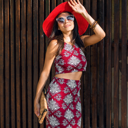 Women's Printed Halter Neck Dress
