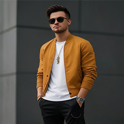Men's Mustard Casual Jacket