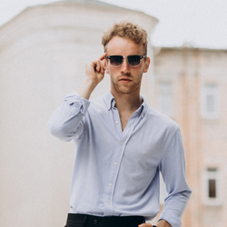 Men's Light Blue Casual Shirt