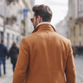Men's Camel Tailored Casual Coat