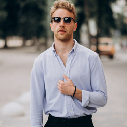 Men's Light Blue Casual Shirt