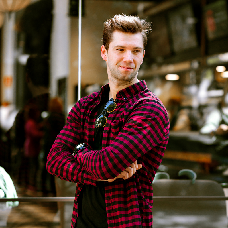 Men's Burgundy Check Casual Shirt