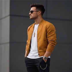 Men's Mustard Casual Jacket