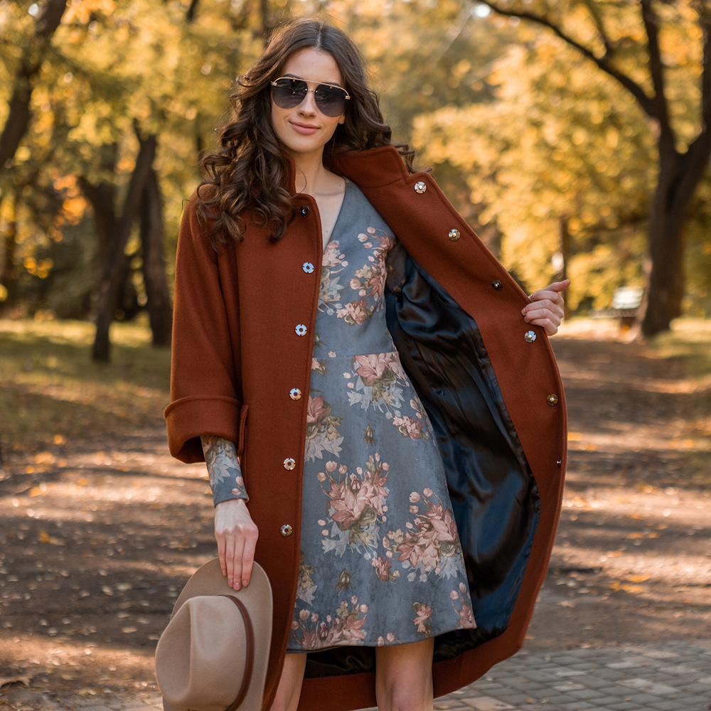 Autumn Bloom Rust Dress