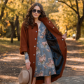 Autumn Bloom Rust Dress
