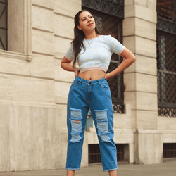 Tee & Straight-Leg Jeans