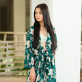 Relaxed Floral Wrap Dress