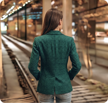 Women’s Structured Check Blazer