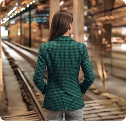Women’s Structured Check Blazer