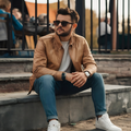 Premium Suede Bomber Jacket