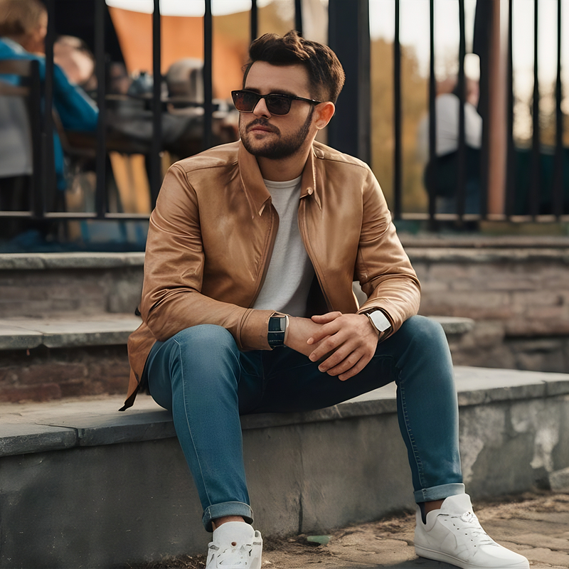 Premium Suede Bomber Jacket