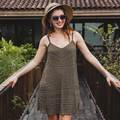Boho Crochet Mini Dress