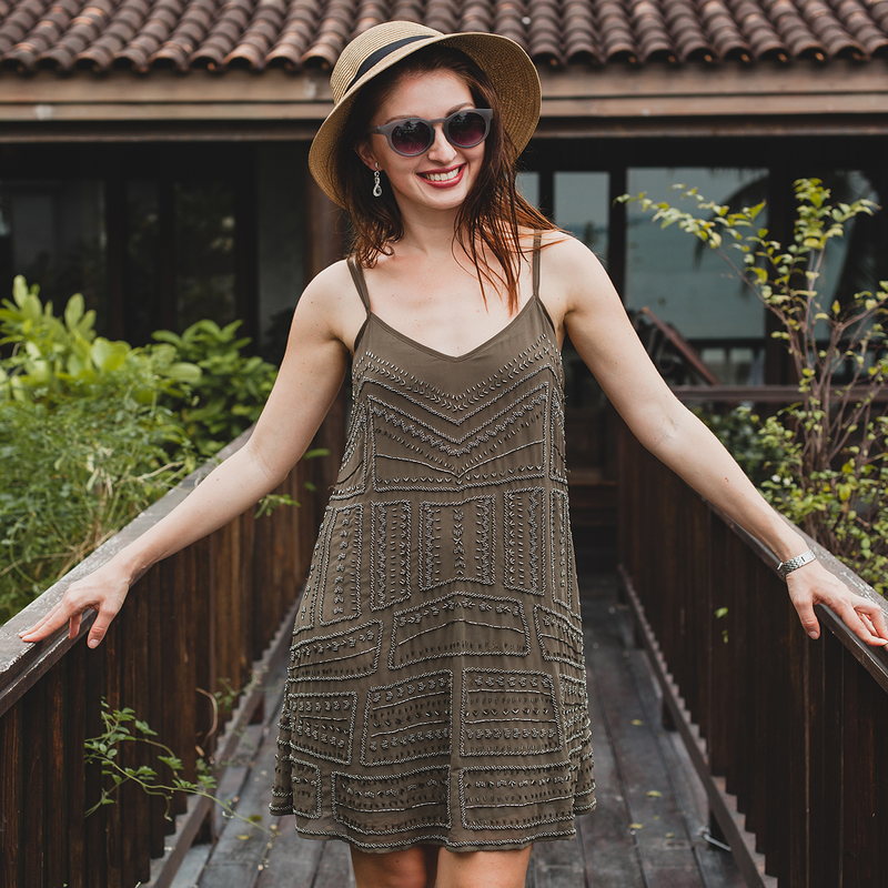 Boho Crochet Mini Dress