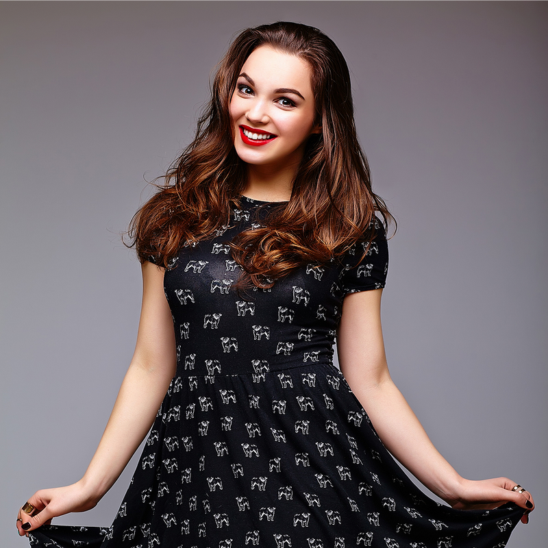Elegant Printed Midi Dress