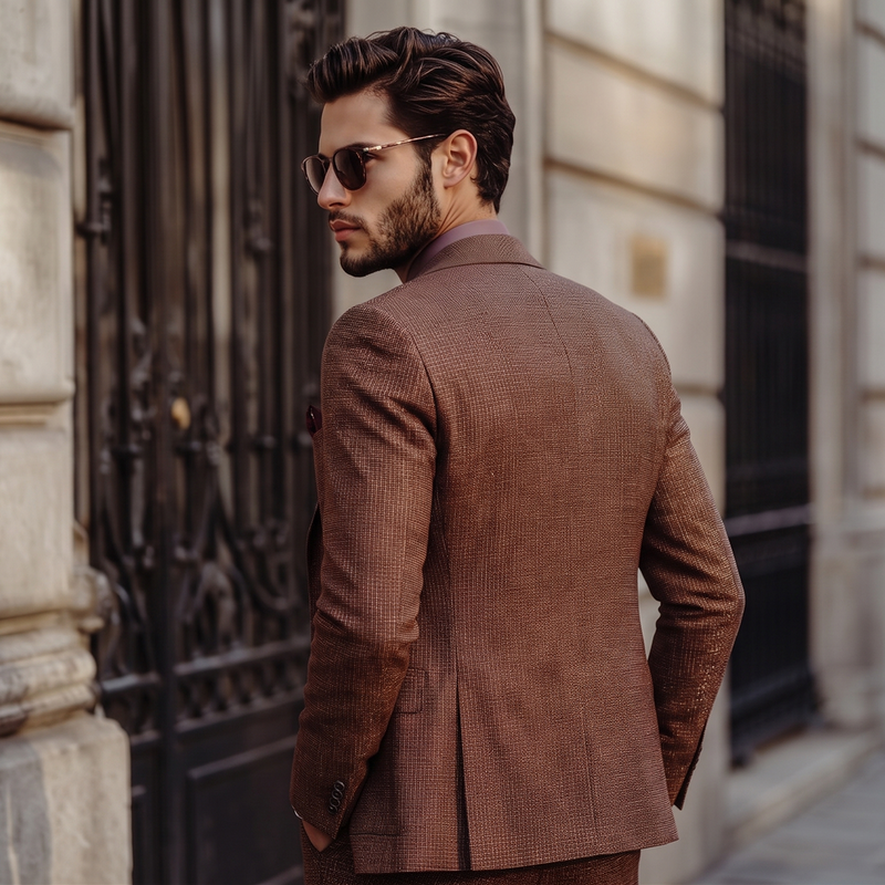 Tailored Brown Formal Suit