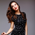 Elegant Printed Midi Dress