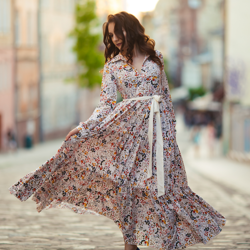 Classic Floral Maxi Dress