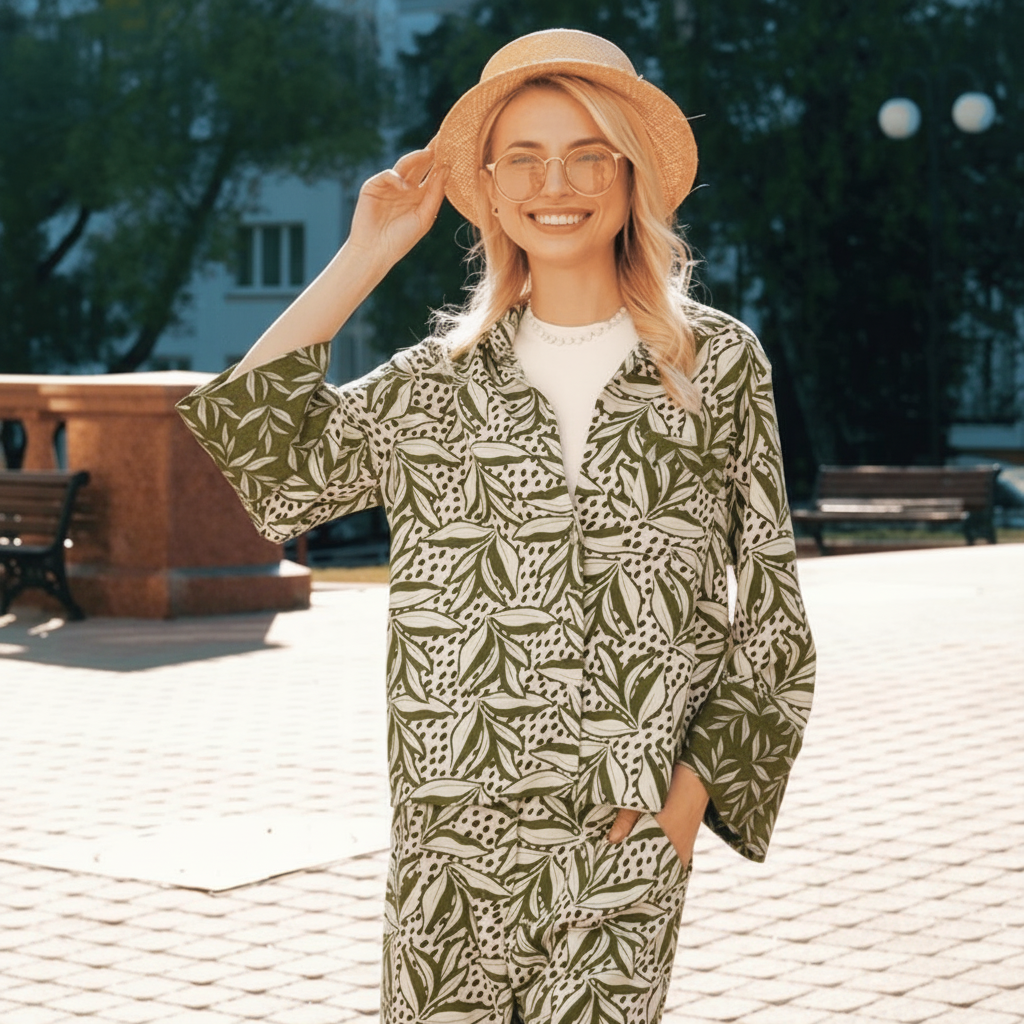 Botanical Coord Set - Sage Green