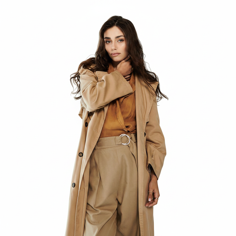 Camel Trench Coat Outfit