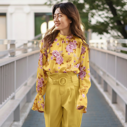 Elegant Printed Midi - Yellow Variant