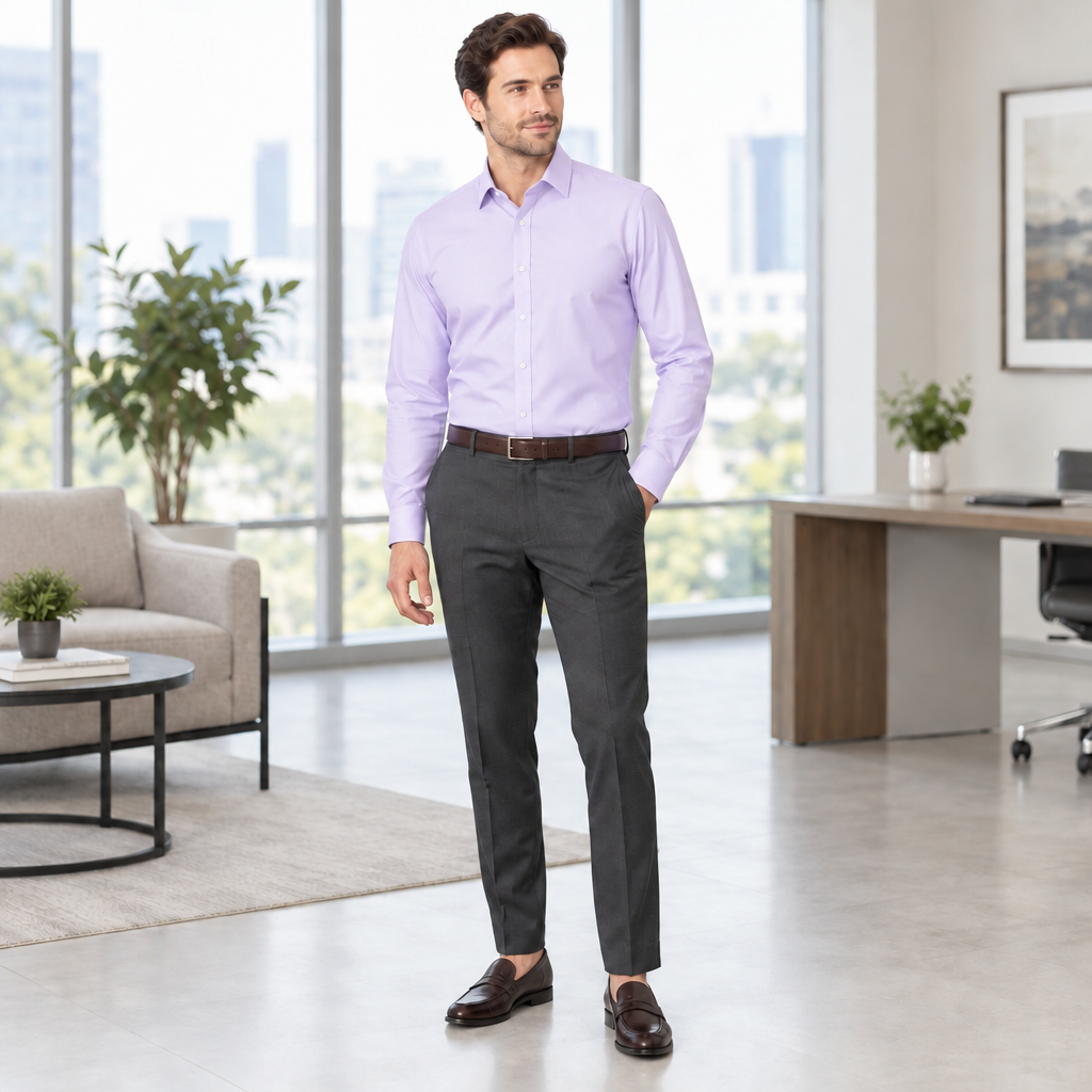 Men’s lavender office shirt