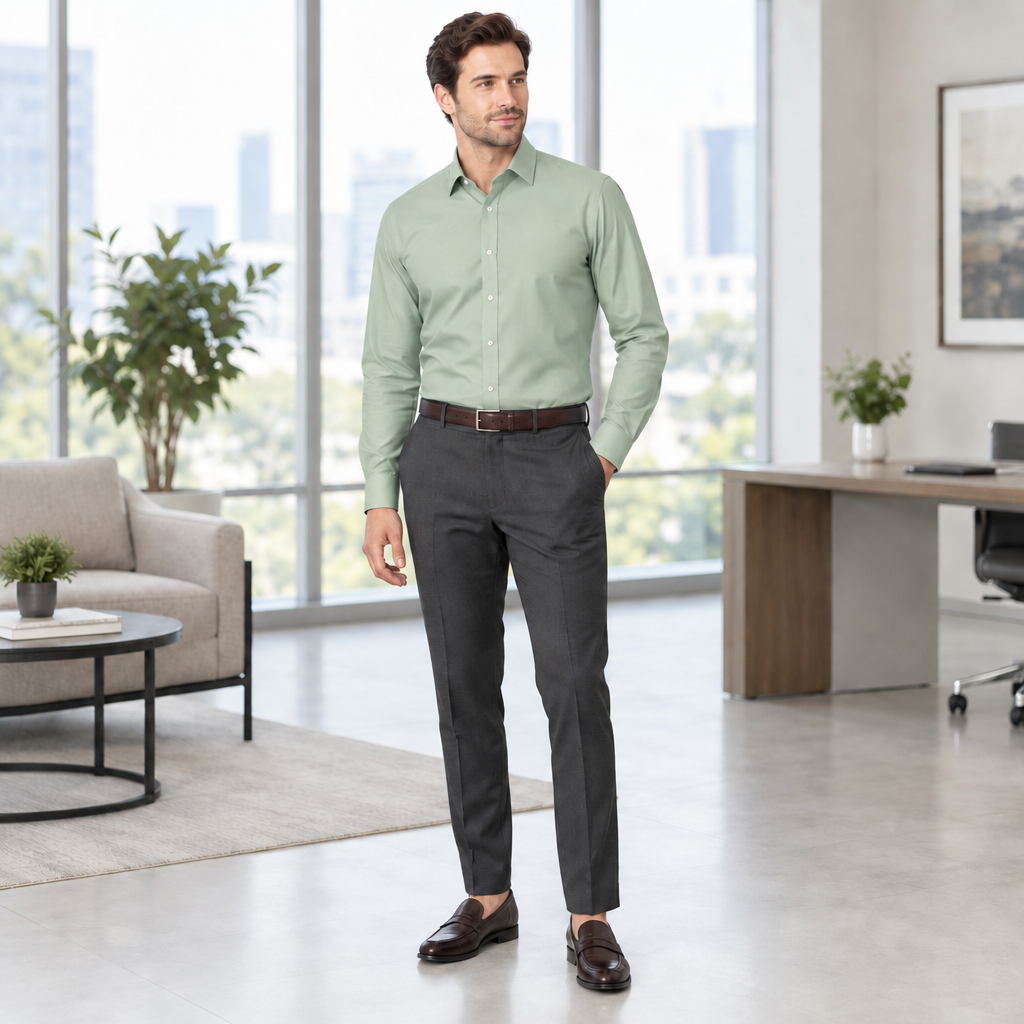 Men’s sage office shirt