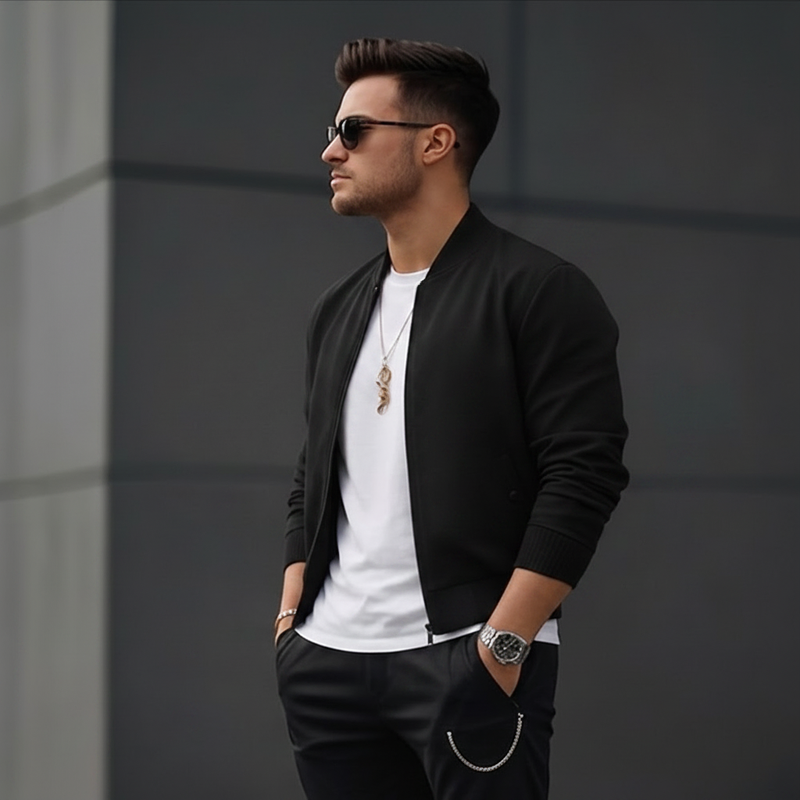 Men's Casual Jacket - Black