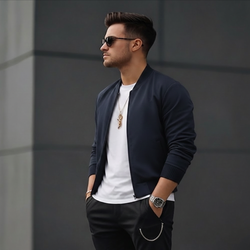 Men's Casual Jacket - Navy