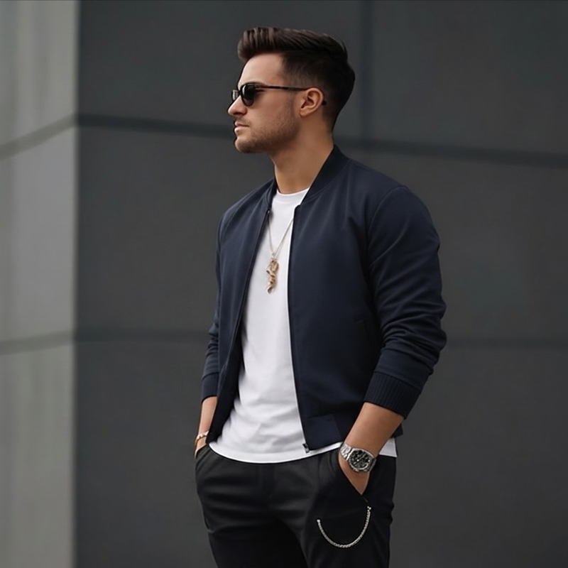 Men's Casual Jacket - Navy