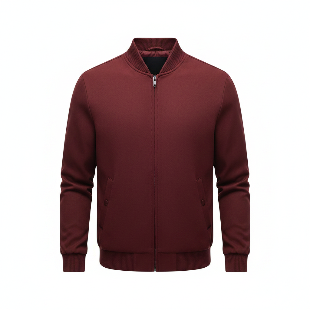 Men's Casual Jacket - Wine Color