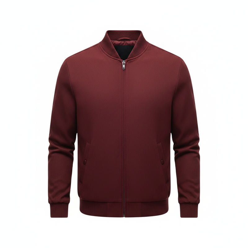 Men's Casual Jacket - Wine Color