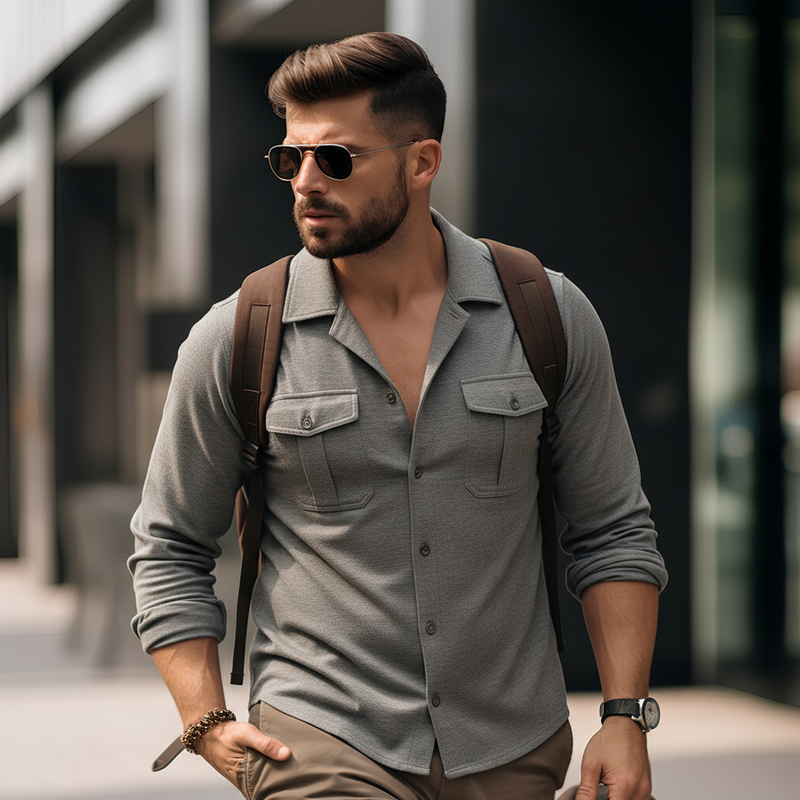 Men's Casual Shirt - Gray