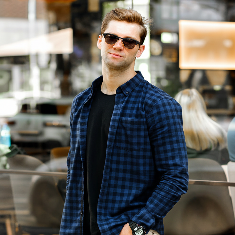 Men's Flannel Shirt - Blue Variant