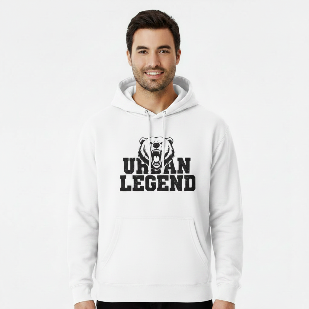 Men's Oversized Graphic Hoodie - White
