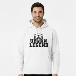 Men's Oversized Graphic Hoodie - White