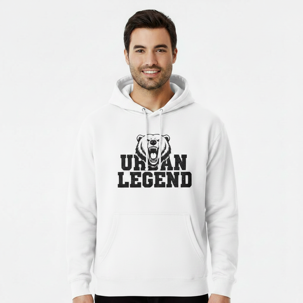 Men's Oversized Graphic Hoodie - White