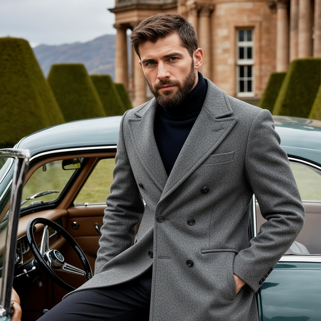 Modern Wool Overcoat - Gray
