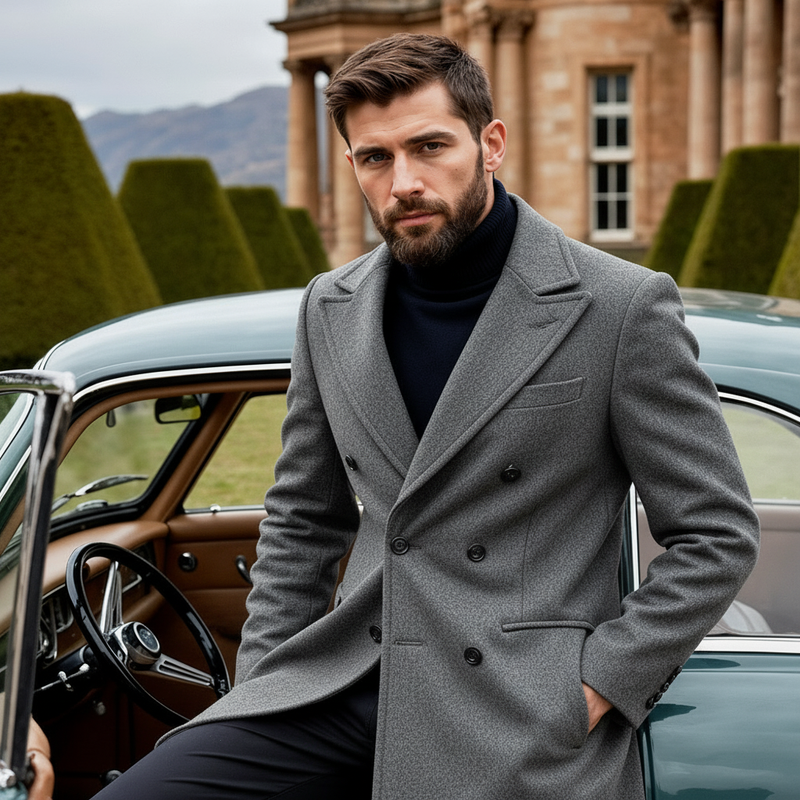 Modern Wool Overcoat - Gray
