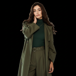 Olive Green Trench Coat Outfit