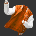 Orange White Varsity Jacket