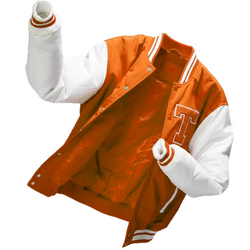 Orange White Varsity Jacket