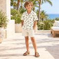 Sage kids’ palm-print resort outfit